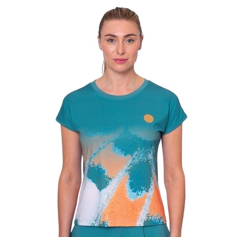 Camiseta Bidi Badu Melbourne Capsleeve Petroleo Naranja Mujer 4/5