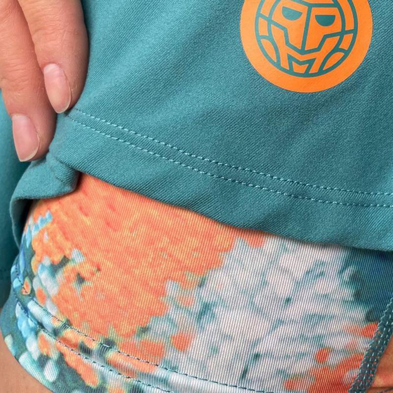 Falda Bidi Badu Melbourne Impresso Ondulado Petroleo Naranja 3/5
