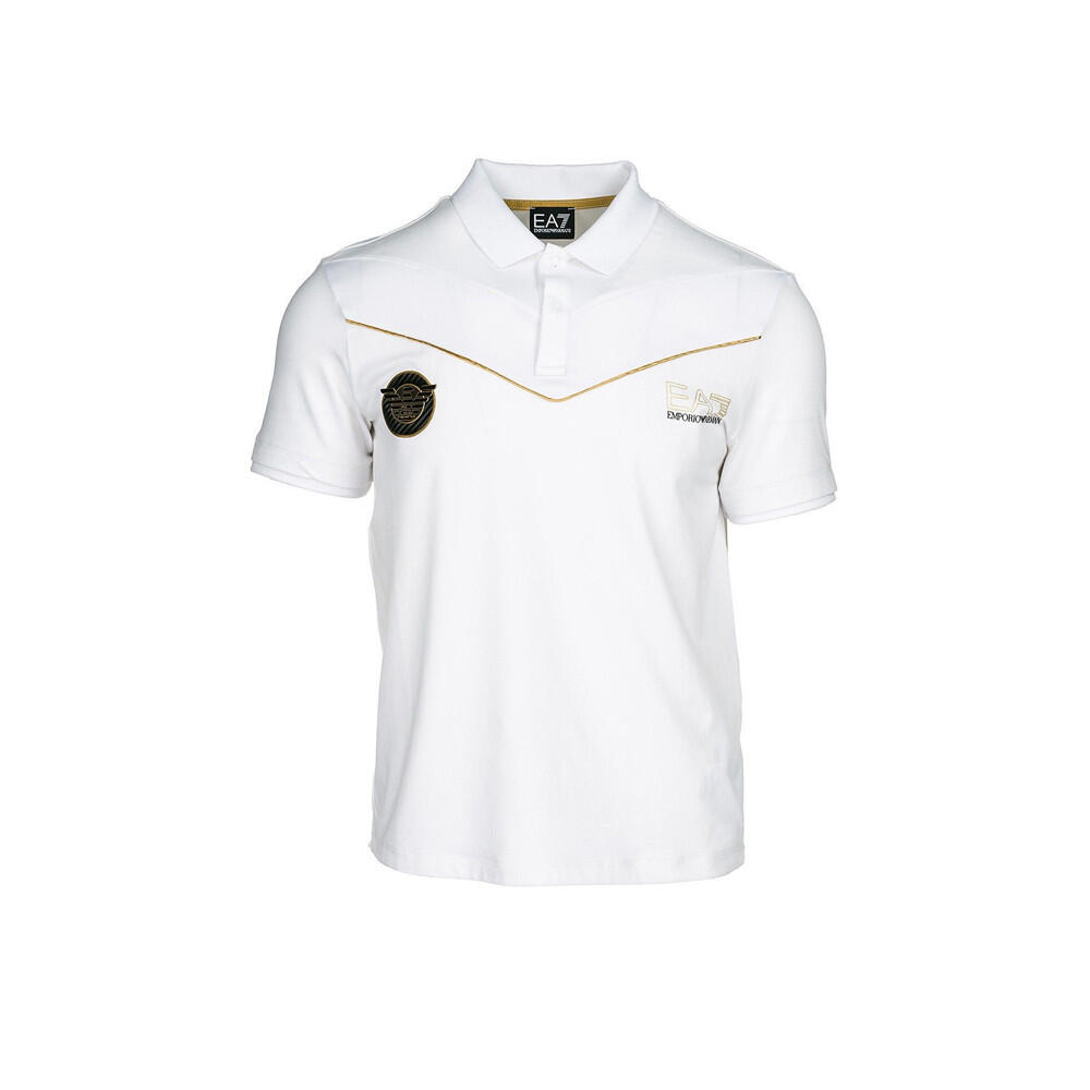 Ea7 - Polo Ea7 Emporio Armani - Polo Manches Courtes - Blanc|jaune - 38 S - Decathlon