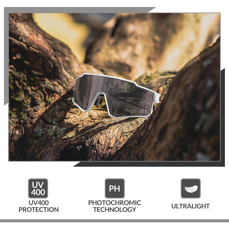 Ochelari de soare adulți lentile fotocromatice UV400 Photochromatic alb