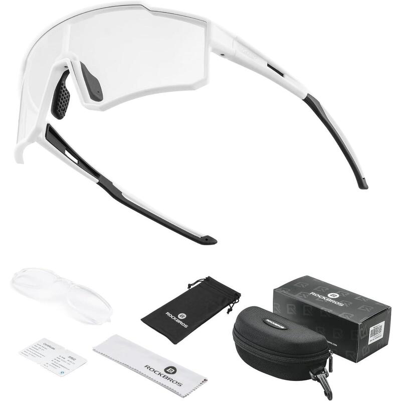 Ochelari de soare adulți lentile fotocromatice UV400 Photochromatic alb