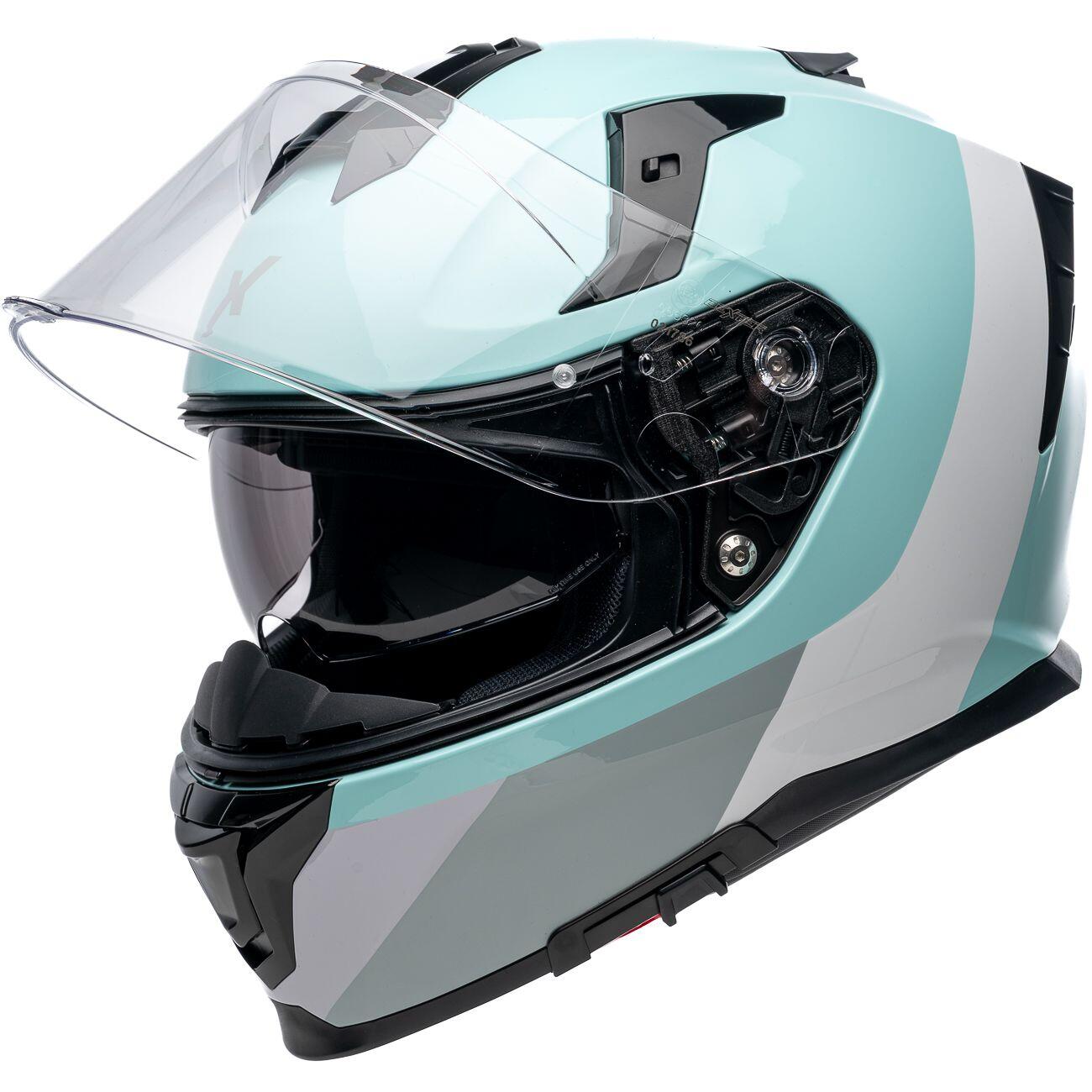 MOTOBLOUZ Casque Intégral MIRAGE ZEPHYR blue/white/grey Shiny | ECE 22.06 5/7