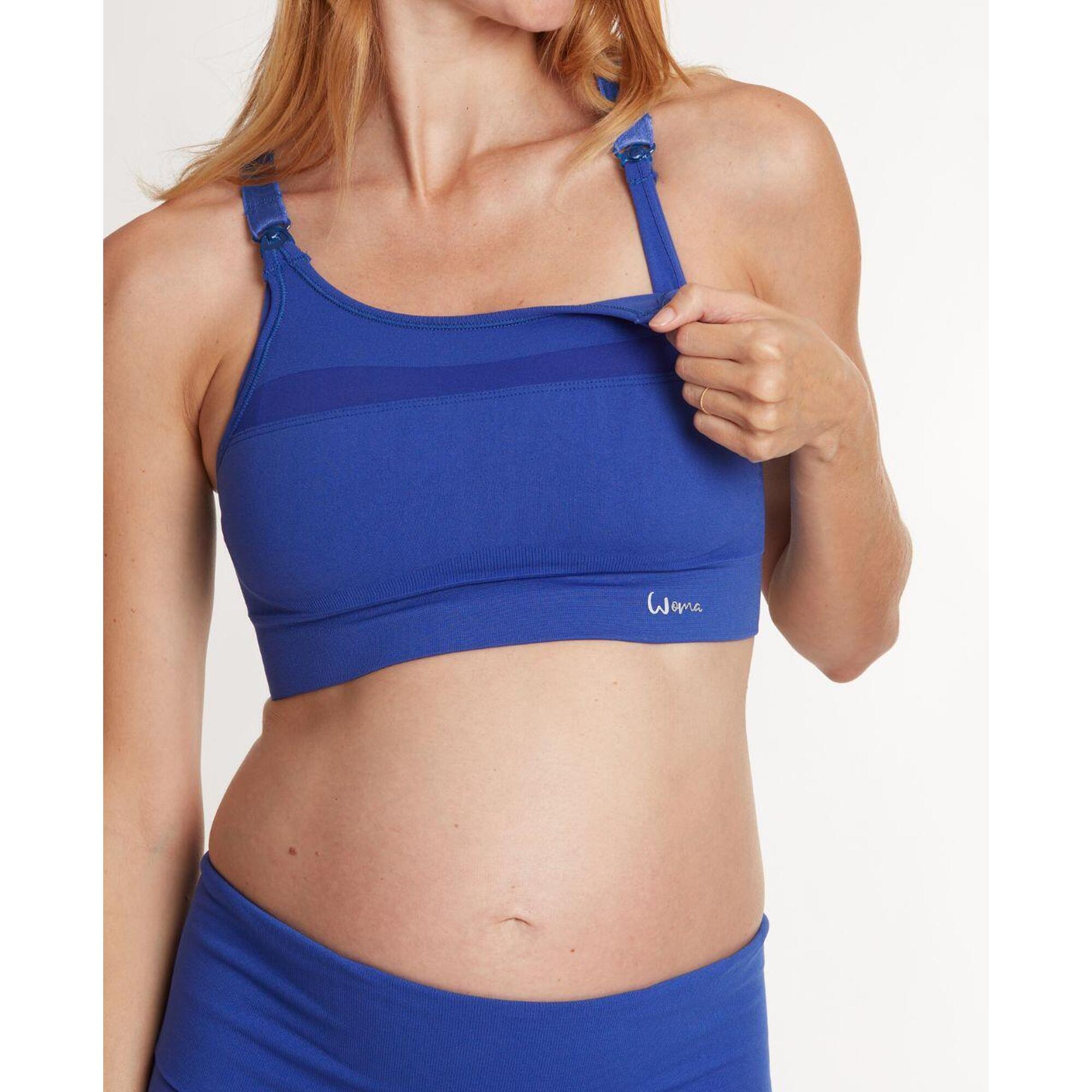Cache Coeur - Brassière De Sport De Grossesse Et D'Allaitement Woma - Brassière - Bleu - 38 S - Decathlon