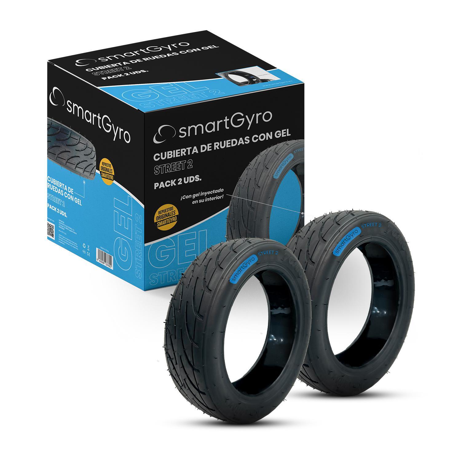 SMARTGYRO CUBIERTA STREET 2 con GEL ANTIPINCHAZOS Pack 2 para Smartgyro(SW, RW y CO)