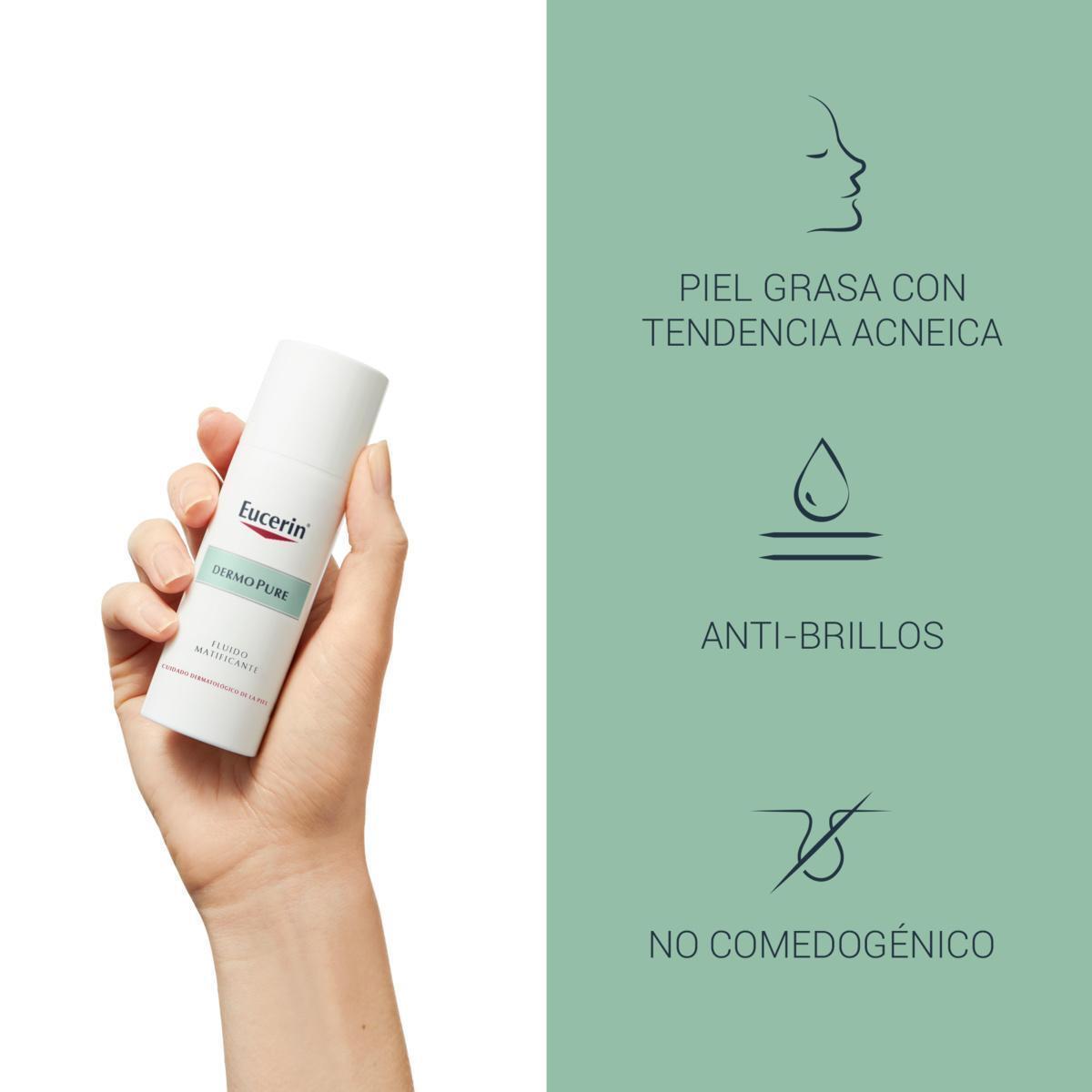 EUCERIN Dermopure Fluido Facial Hidratante Matificante Antiacné 50 ml 3/5