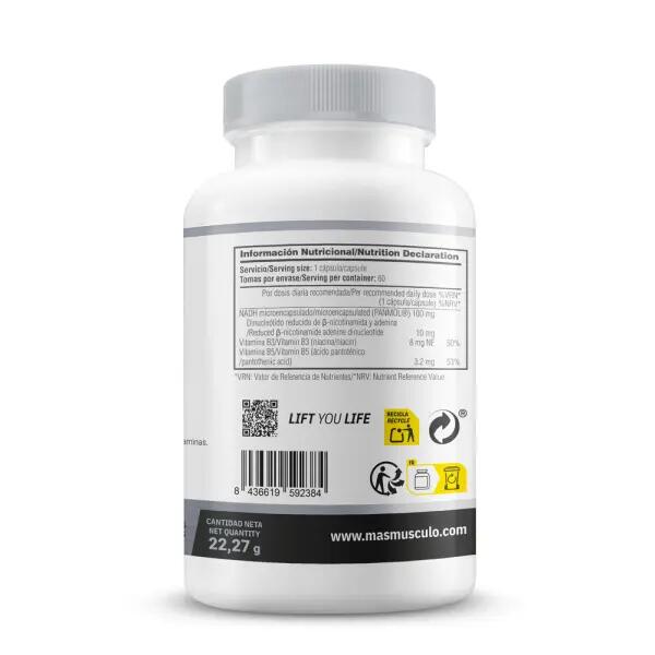 NADH Panmol® 100mg - 60 capsule vegetali MASMUSCULO 3/5