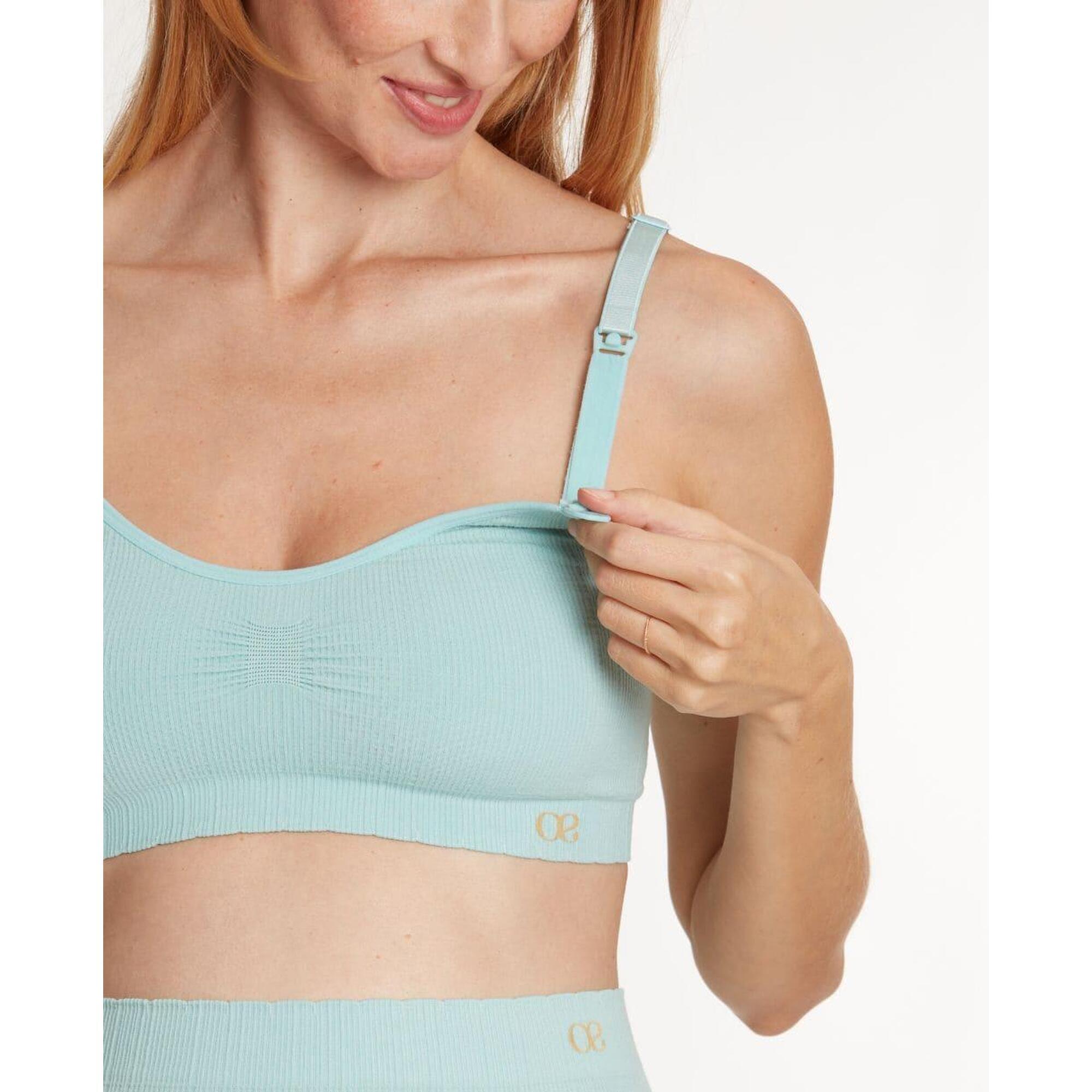 Cache Coeur - Brassière De Grossesse Et D'Allaitement Zoé - Brassière - Bleu|vert - 38 S - Decathlon
