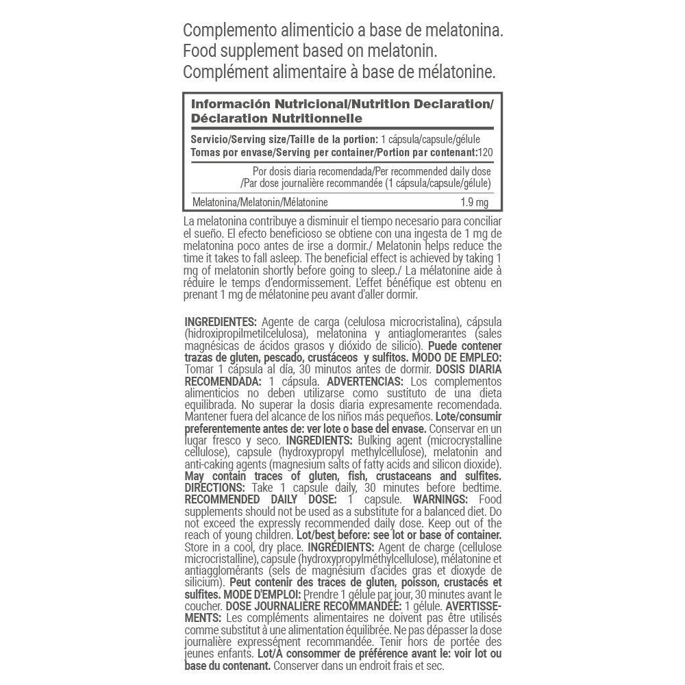 Rem melatonin 1,9mg - 120 vegetable capsules de Masmusculo Supplements 5/5