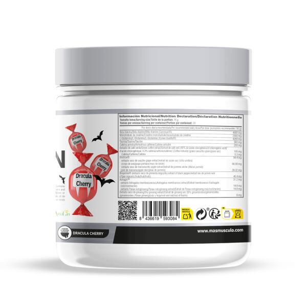 Kongestion Preworkout - Integratori Dracula Cherry MASmusculo da 320 g 3/5