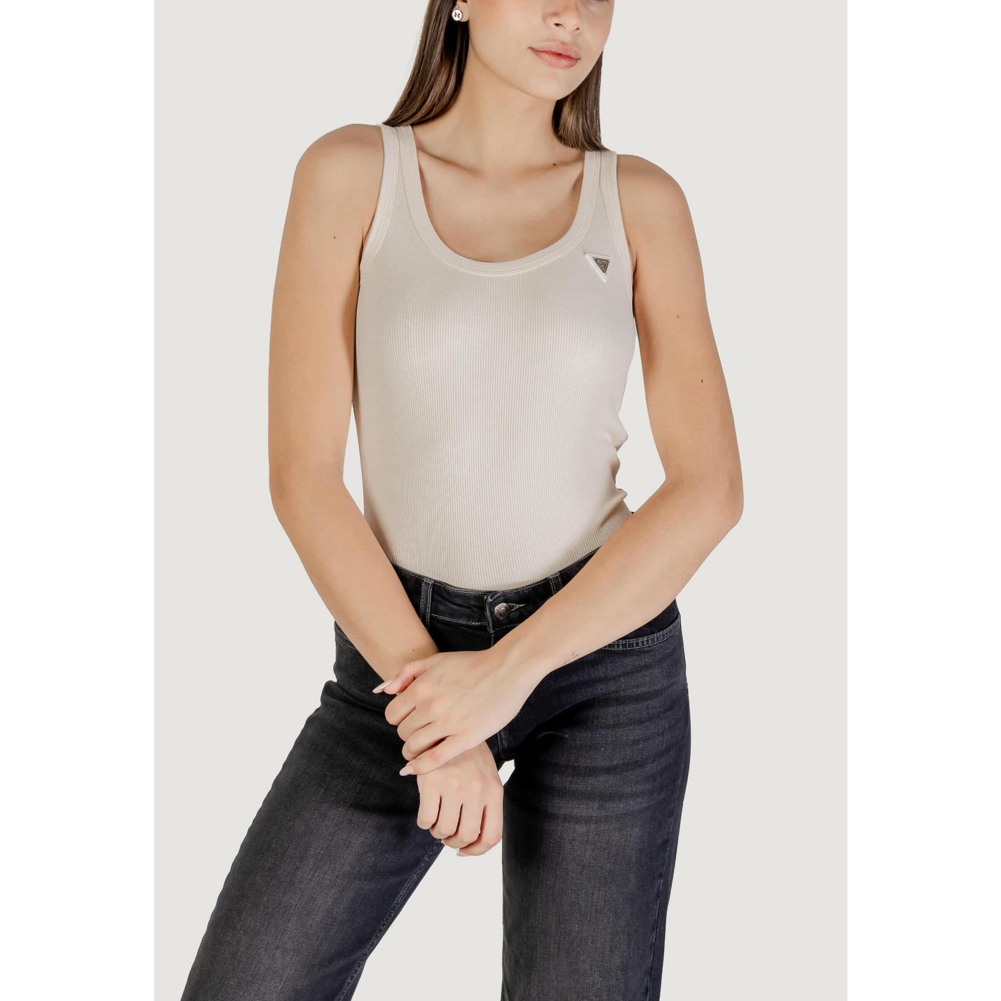 Guess Active - Débardeur Colette Rib Tank Femme Rose - Débardeur - Rose - Decathlon