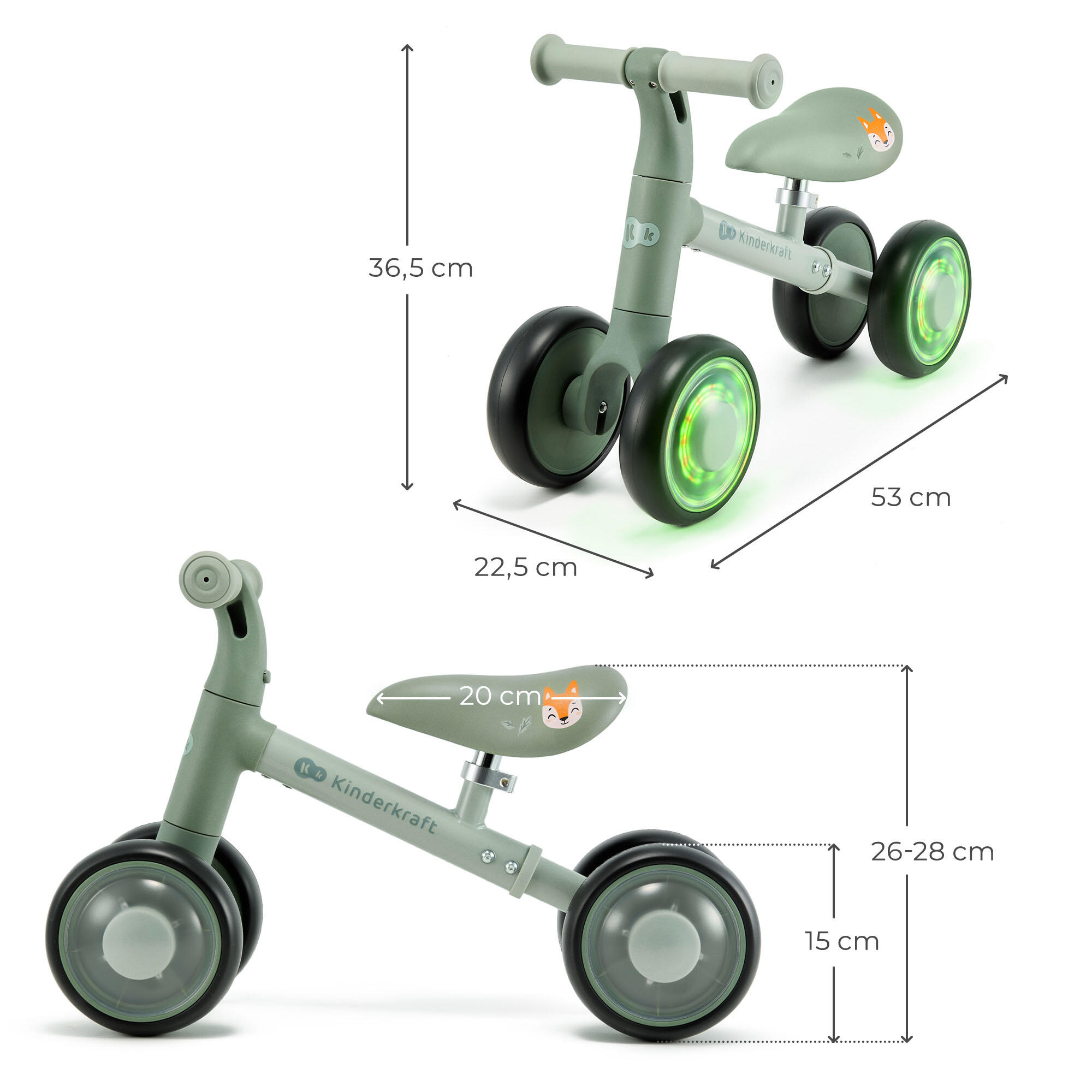 Bicicleta equilíbrio - Sem pedais - Cutie Flash - Verde 7/10