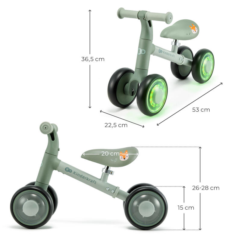Kinderkraft CUTIE FLASH plimbare pe GREEN