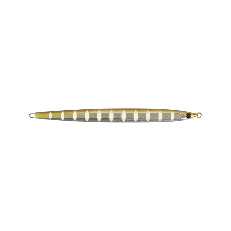 Pilker Mustad Mezashi slim sand eel glow 60 g, 14.5 cm