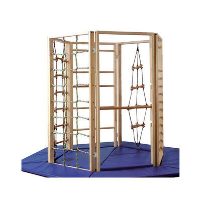 Turnwand Klettersechseck Turnen Unisex Holz-Natur