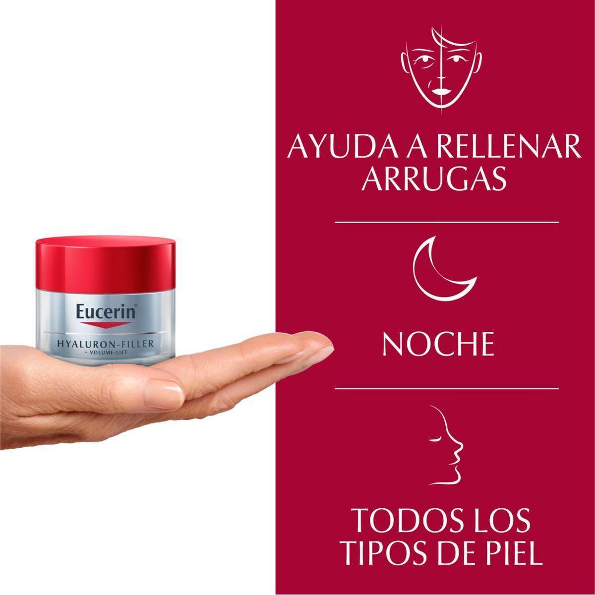 EUCERIN Hyaluron-Filler Volume-Lift Crema Antiedad de Noche 50 ml 4/5