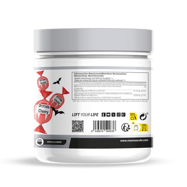 CreaMag Creatine (Creapure®) + Magnesium Albion® - 300g Dracula Cherry de MASmu 3/6