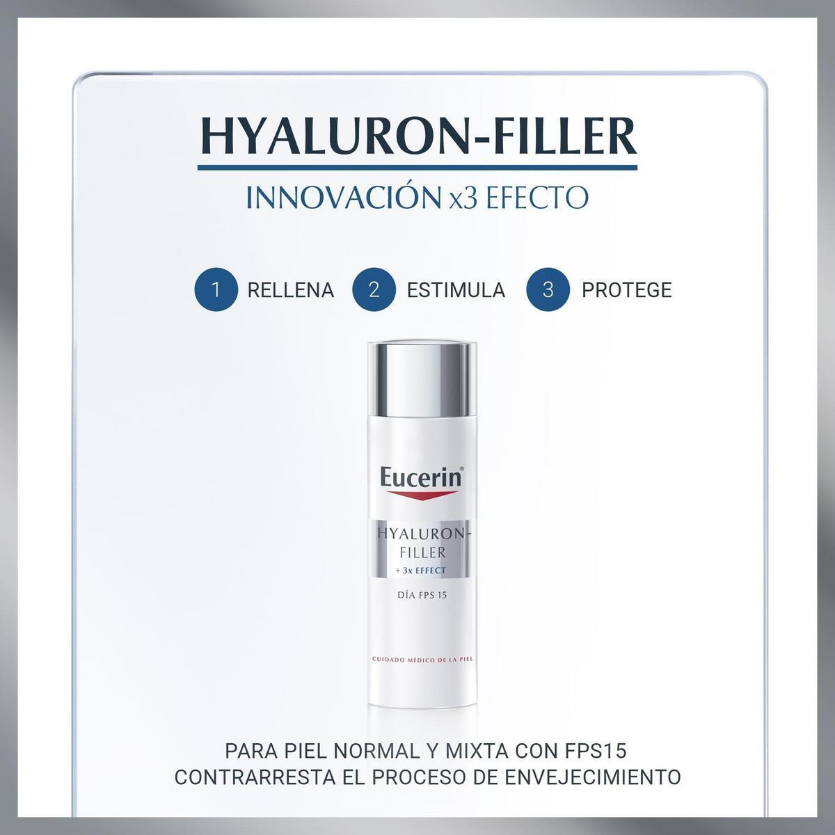 EUCERIN Hyaluron-Filler Día Piel Mixta FPS15 50ml 2/5