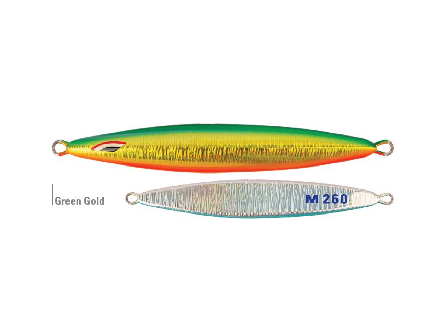 Pilker Mustad Mirotic slow green gold 80 g, 8 cm