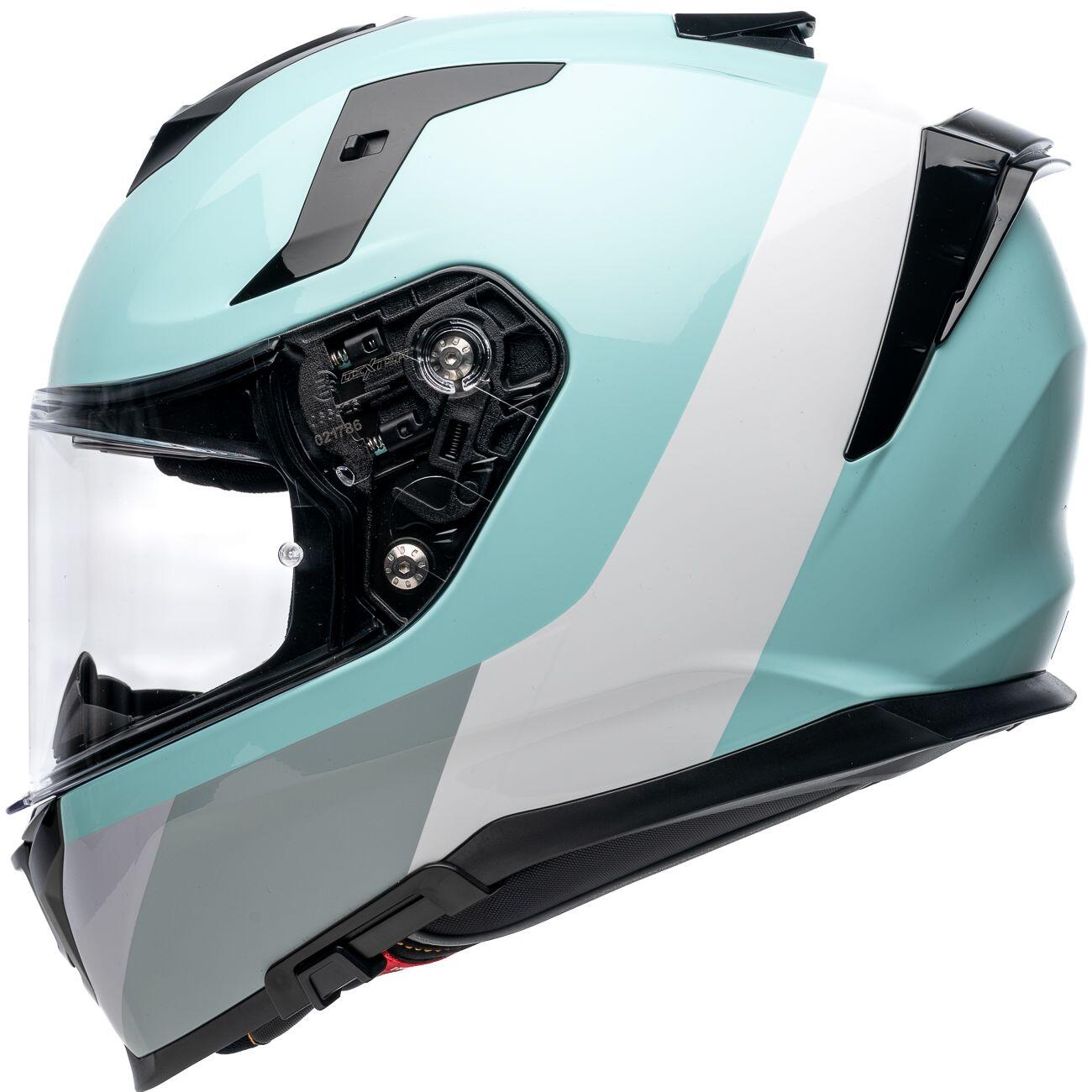 MOTOBLOUZ Casque Intégral MIRAGE ZEPHYR blue/white/grey Shiny | ECE 22.06 3/7