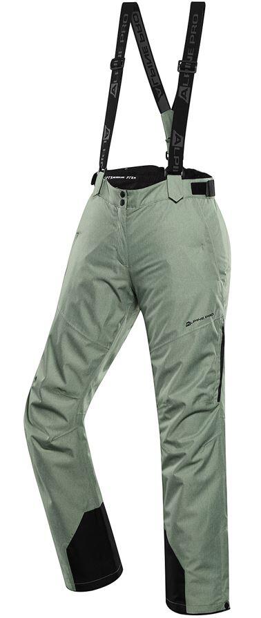 ALPINE PRO Calças de Esqui Femininas Alpine Pro Osaga Verde 2XL - Impermeáveis