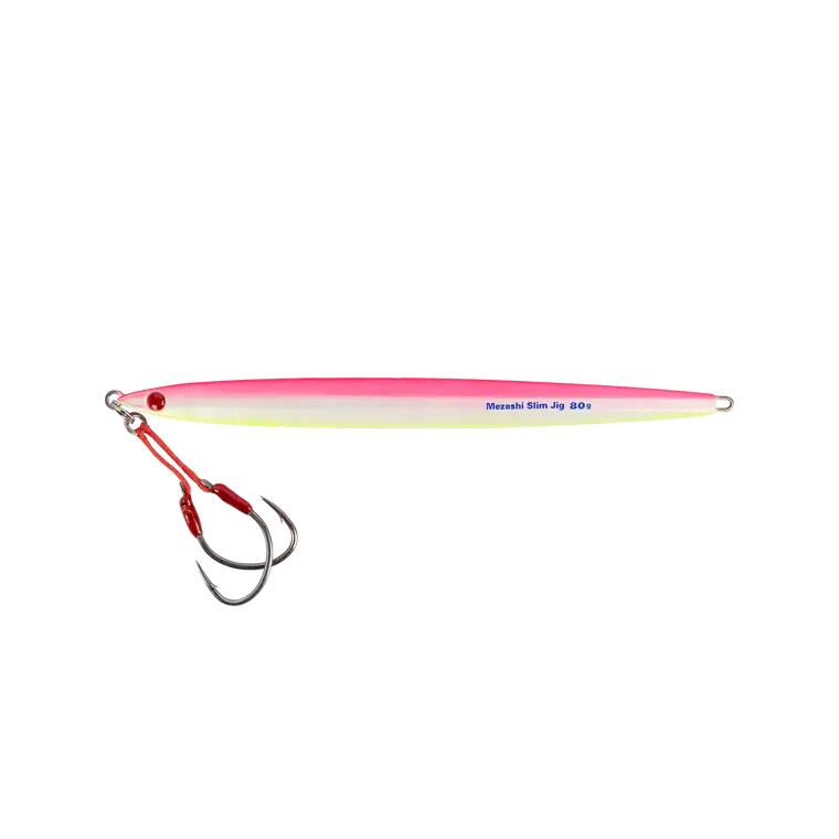 Pilker Mustad Mezashi slim glow pink 60 g, 14.5 cm