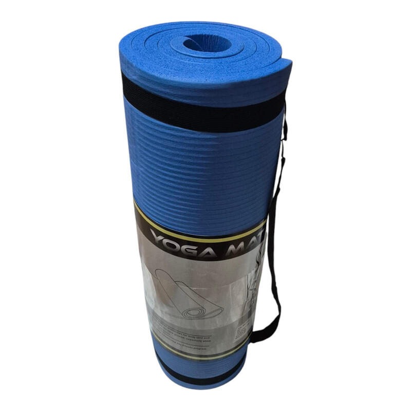 Saltea fitness Sportech 180x60 cm, grosime 1,5 cm, albastra
