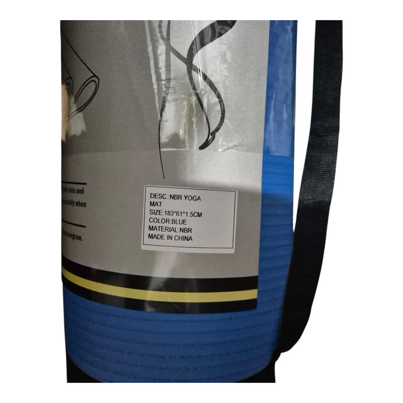 Saltea fitness Sportech 180x60 cm, grosime 1,5 cm, albastra