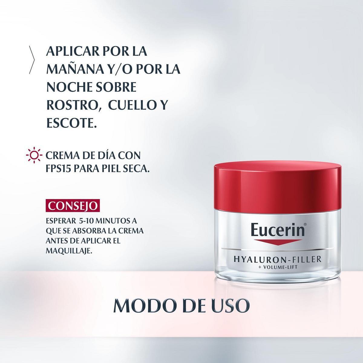 EUCERIN Hyaluron-Filler Volume-Lift Crema Antiedad Piel Seca FPS 15 50 ml 3/5