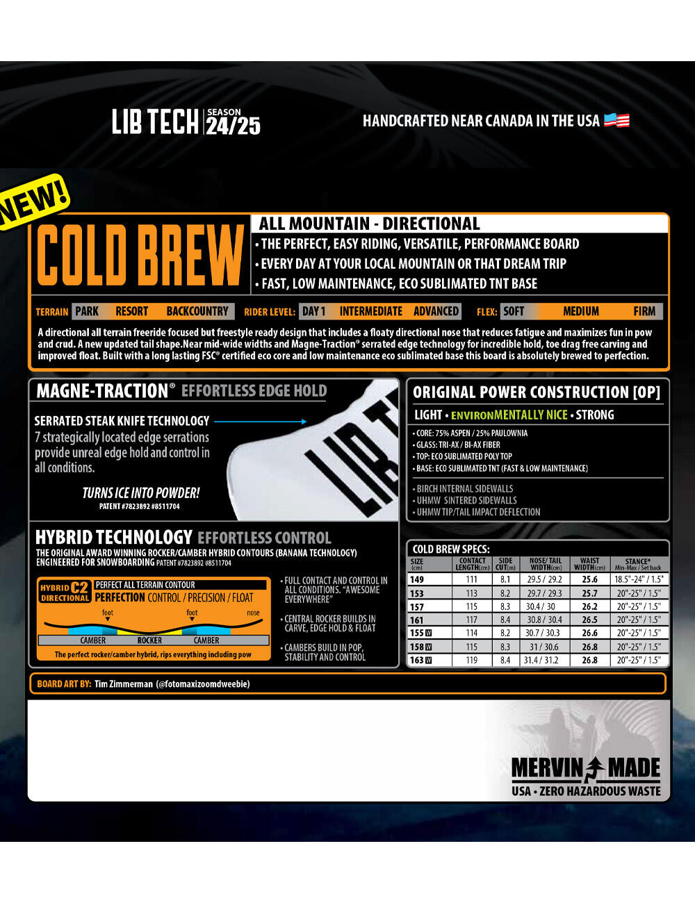 Deska snowboardowa męska Lib Tech Cold Brew 3/3