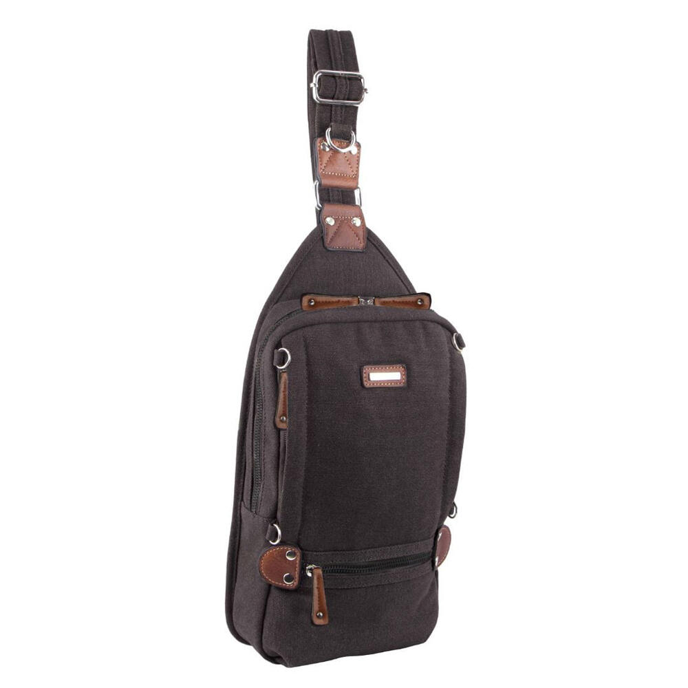Pierre Cardin Canvas Secure Cross Body Travel Carry On Bag