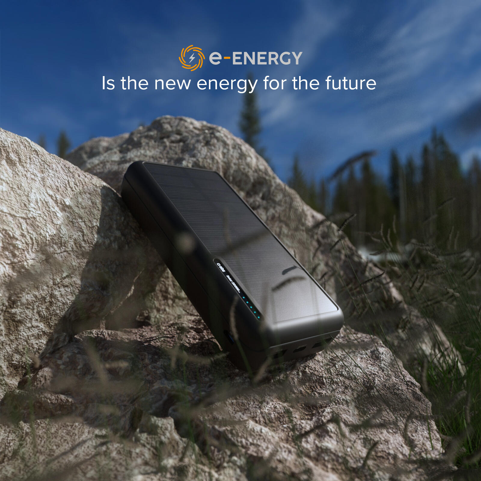 Powerbank 20000 mAh, con ricarica solare e LED di Stato 2/7
