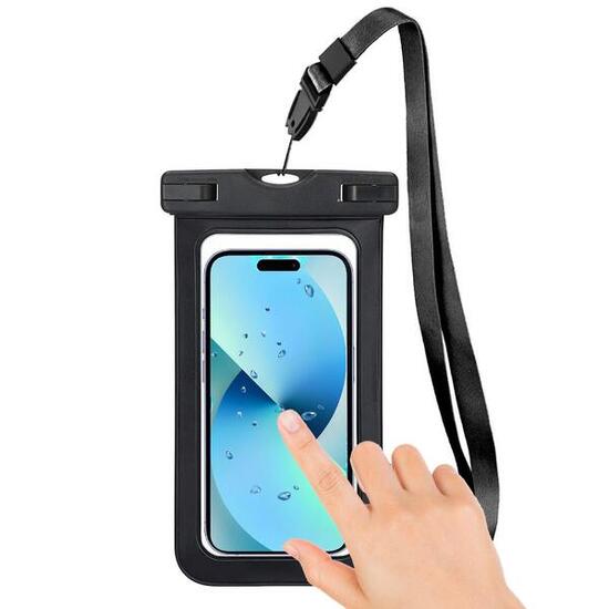 Etui wodoodporne na telefon 20x11 cm nerka saszetka na pas czarna