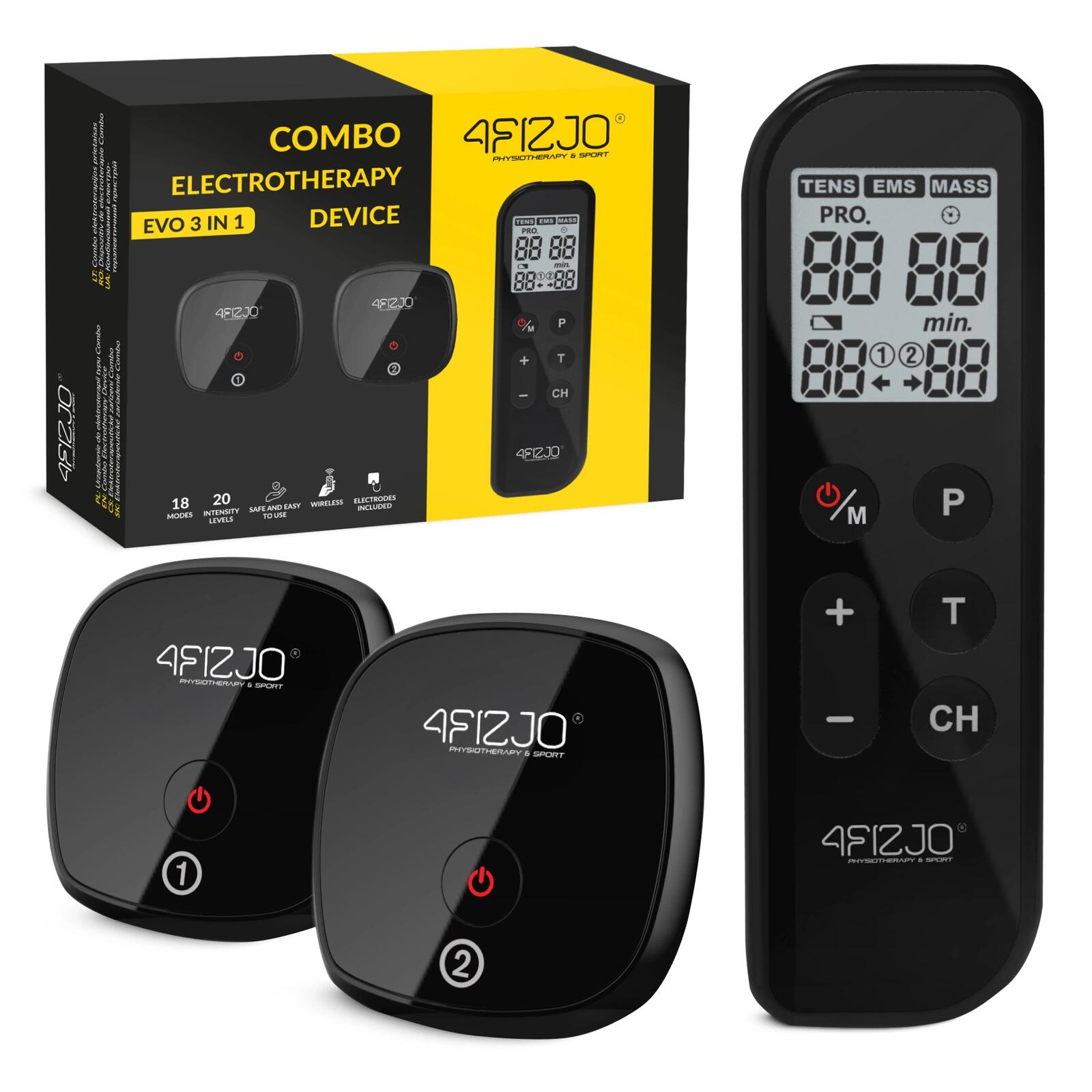 4FIZJO Bezdrátový elektrostimulátor TENS a EMS Combo EVO 4FIZJO