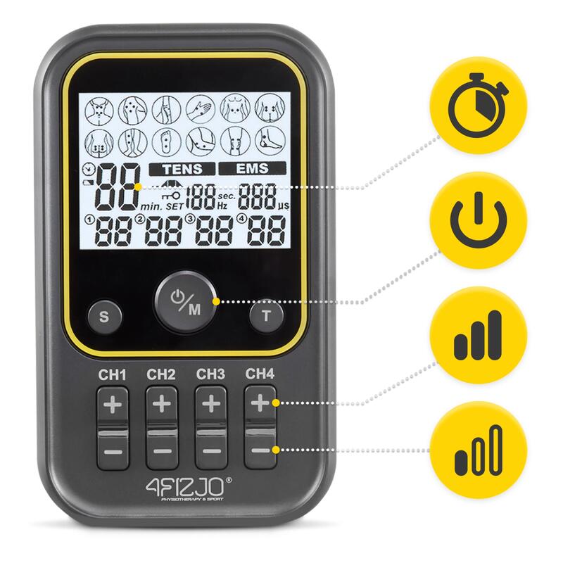 Electrostimulator pentru antrenarea mușchilor 4FIZJO EMS/TENS PRO+