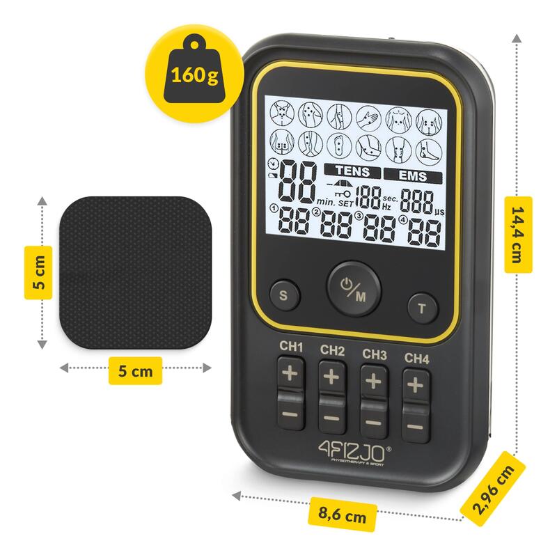 Elektrostimulátor svalů TENS a EMS Combo PRO+ 4FIZJO