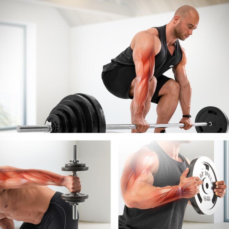 Zestaw obciążeń żeliwnych do sztangi Hop-Sport HS-I30D 2x10kg