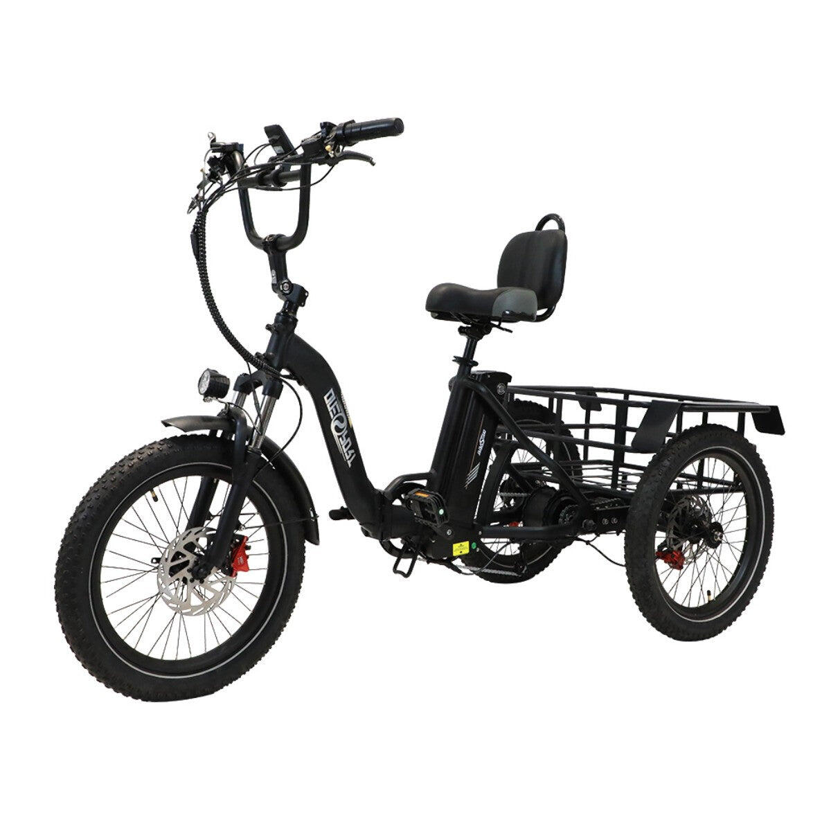 Triciclo bicicleta elétrica onesport ot30 – 500w 48v13ah 20 polegadas - preta