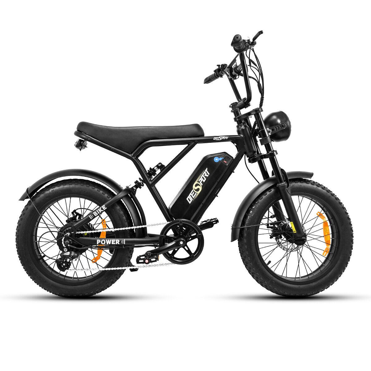 Onesport ones3 bicicleta elétrica - 500w motor 48v17ah - preto