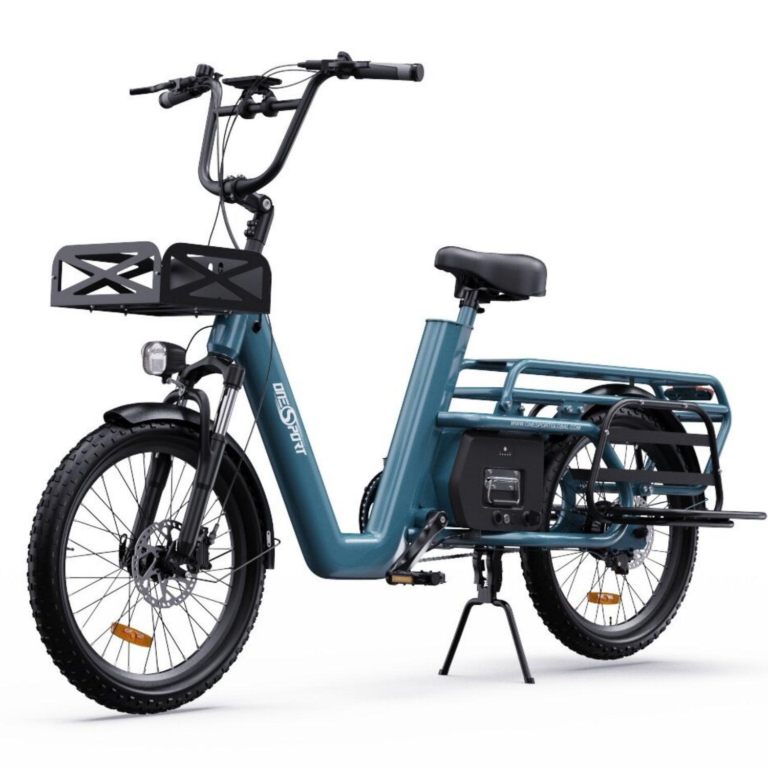Bicicleta Elétrica ONESPORT OT01 - Motor 650W Bateria 48V27AH Pneus 20"- Azul 5/5