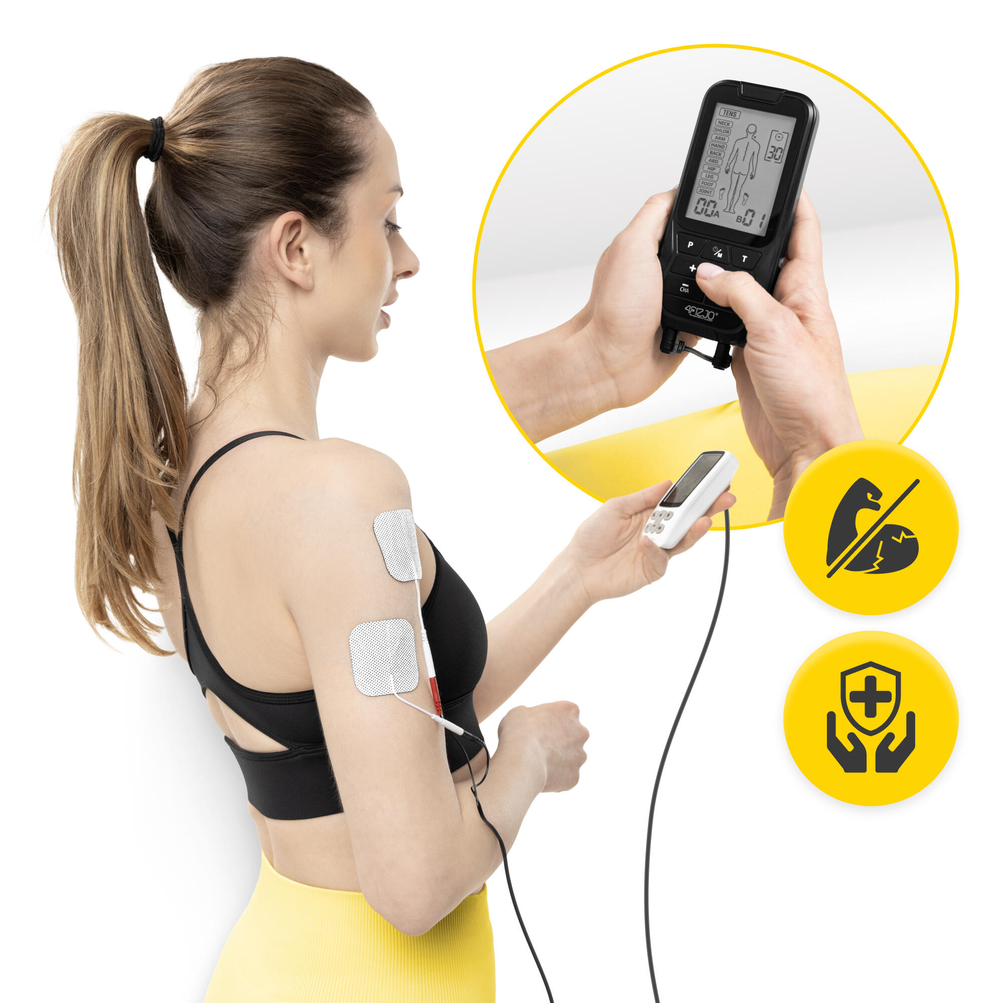 Elektrody żelowe do elektrostymulacji 4FIZJO TENS/EMS 2 sztuki 2/7