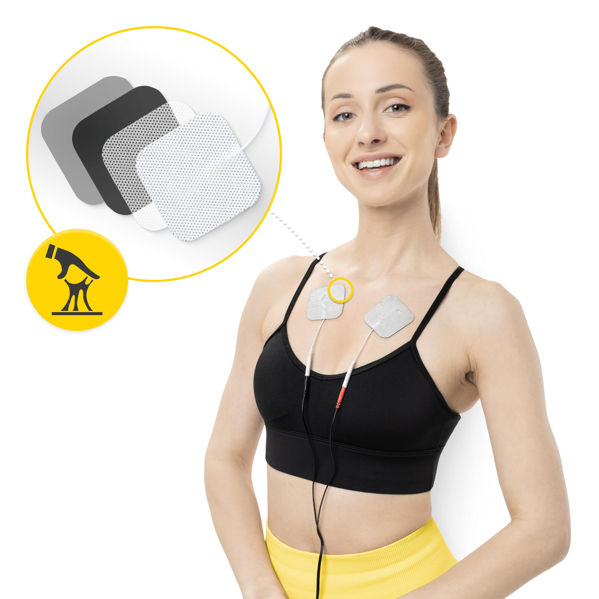 Elektrody żelowe do elektrostymulacji 4FIZJO TENS/EMS 2 sztuki 3/7