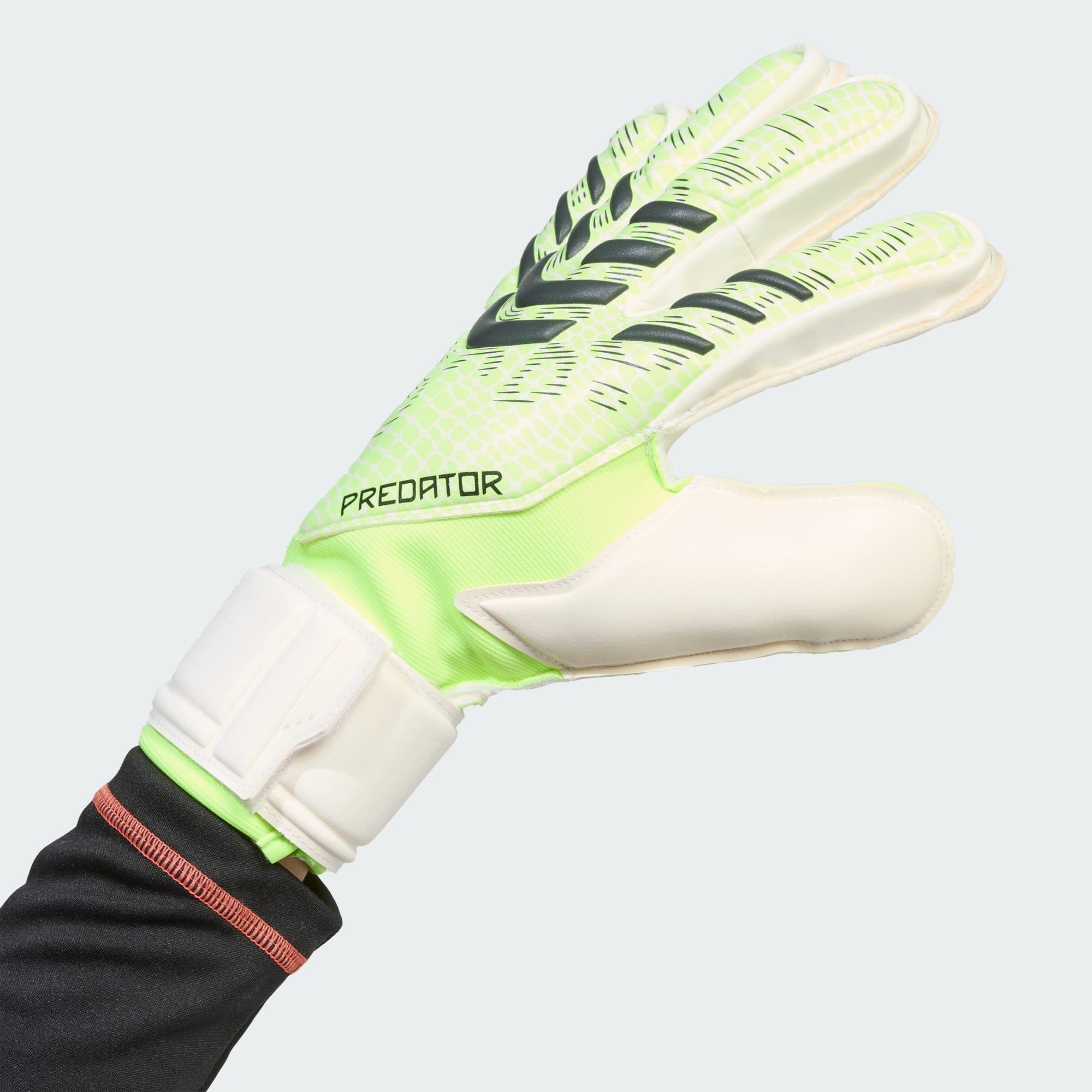 Adidas - Gants De Gardien Predator Match Fingersave - Gants De Gardien - Blanc|jaune|noir - 9,5 - Decathlon