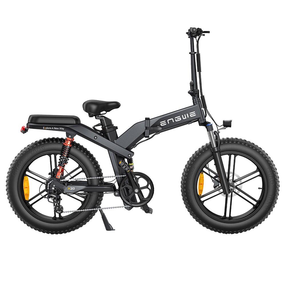 Engwe x20 bicicleta eléctrica 48v 750w motor preto