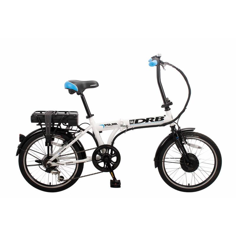 Dallingridge Polar Folding Electric Bicycle, 20" Wheel, 7Ah 24v - Ice White/Blue
