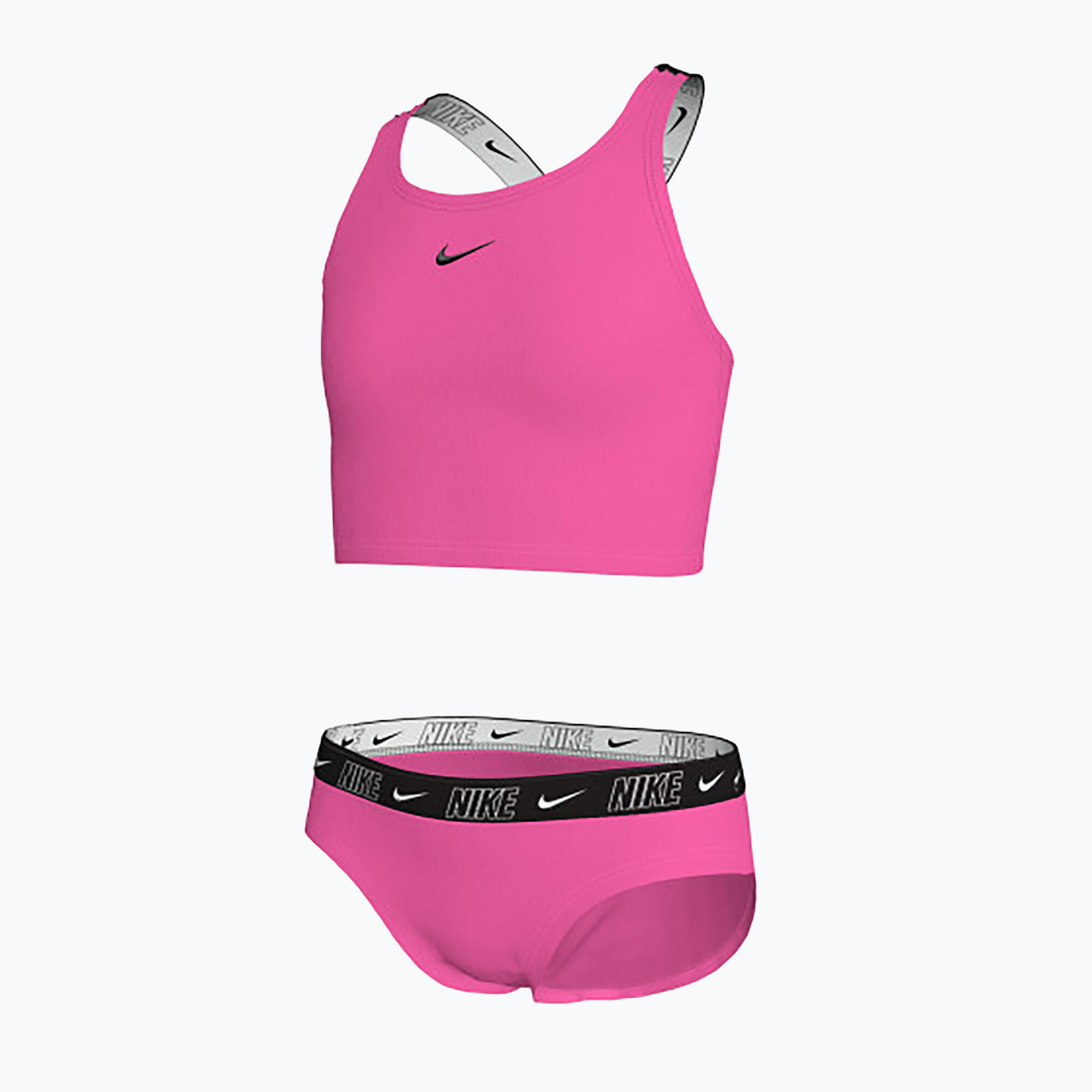 Twee-delig zwemset voor kinderen Nike Logo Tape Crossback Midkini 3/4