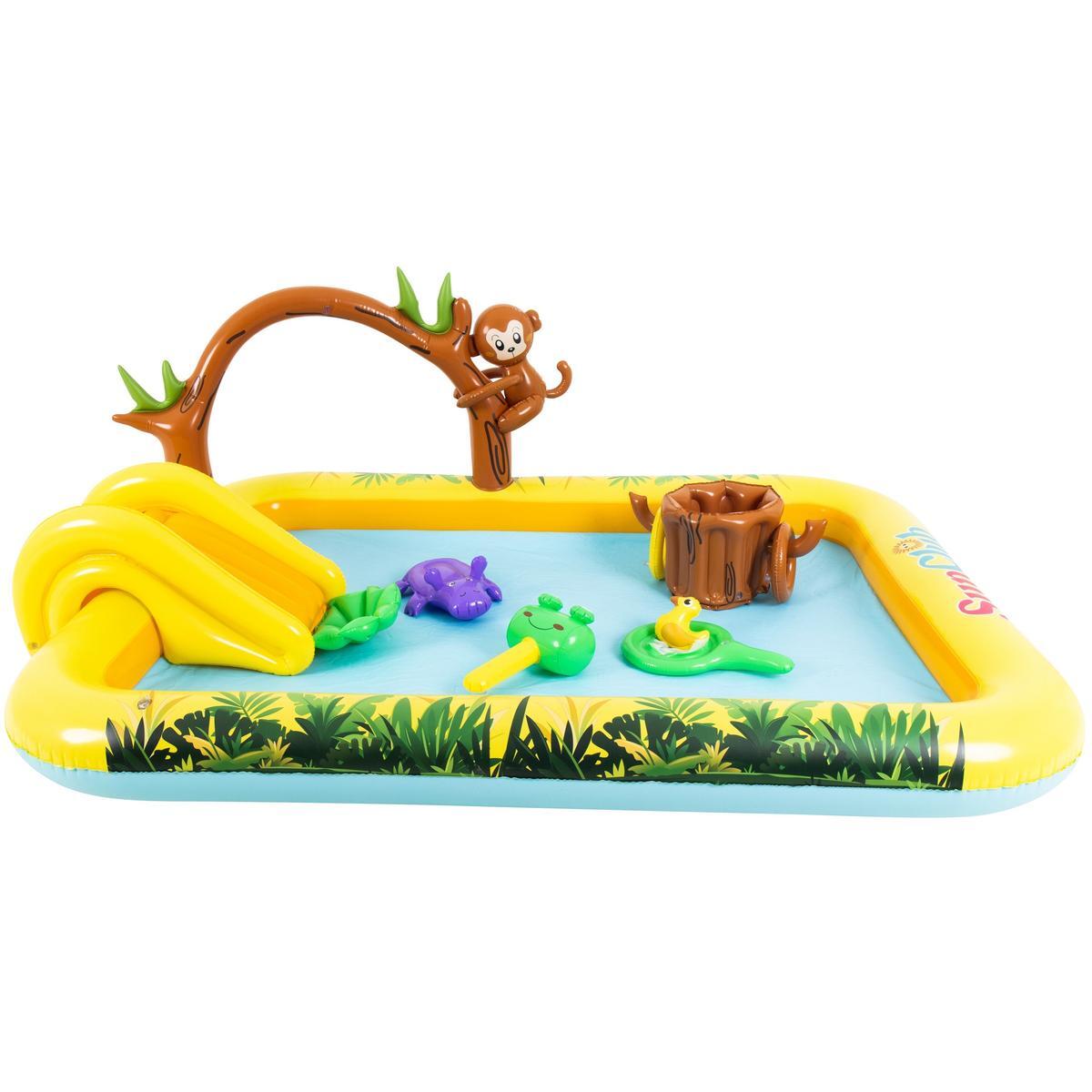 Wasserspielcenter Tiere 214x167x85cm mit Rutsche, Sprinkler und Spielzubehör 3/9