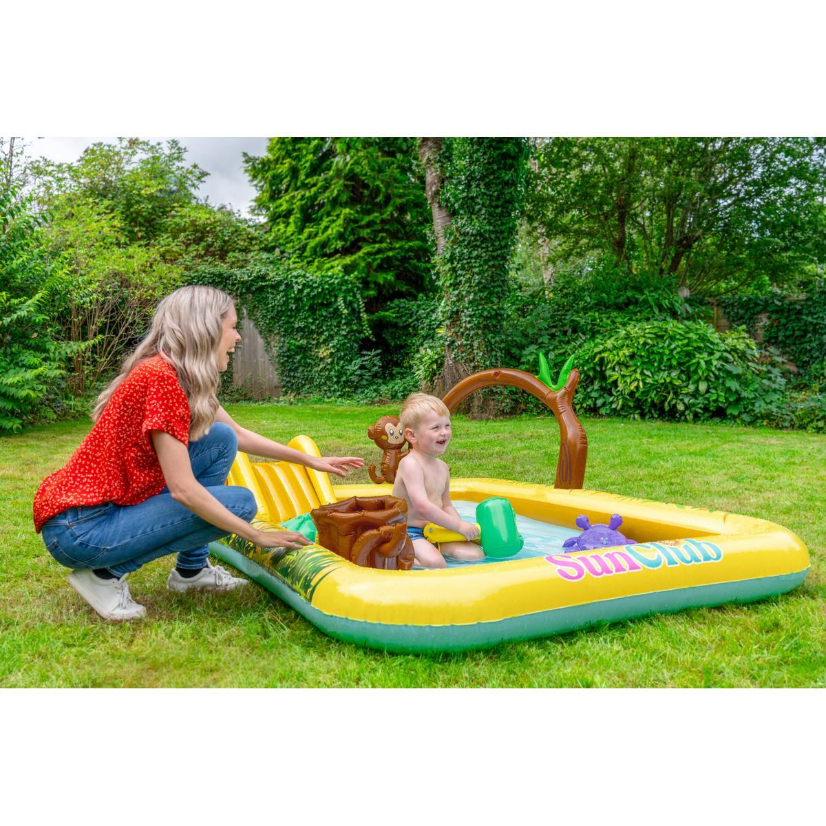 Wasserspielcenter Tiere 214x167x85cm mit Rutsche, Sprinkler und Spielzubehör 2/9