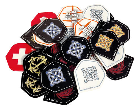 25er Set Keltik Dart Flights Standard gemischt