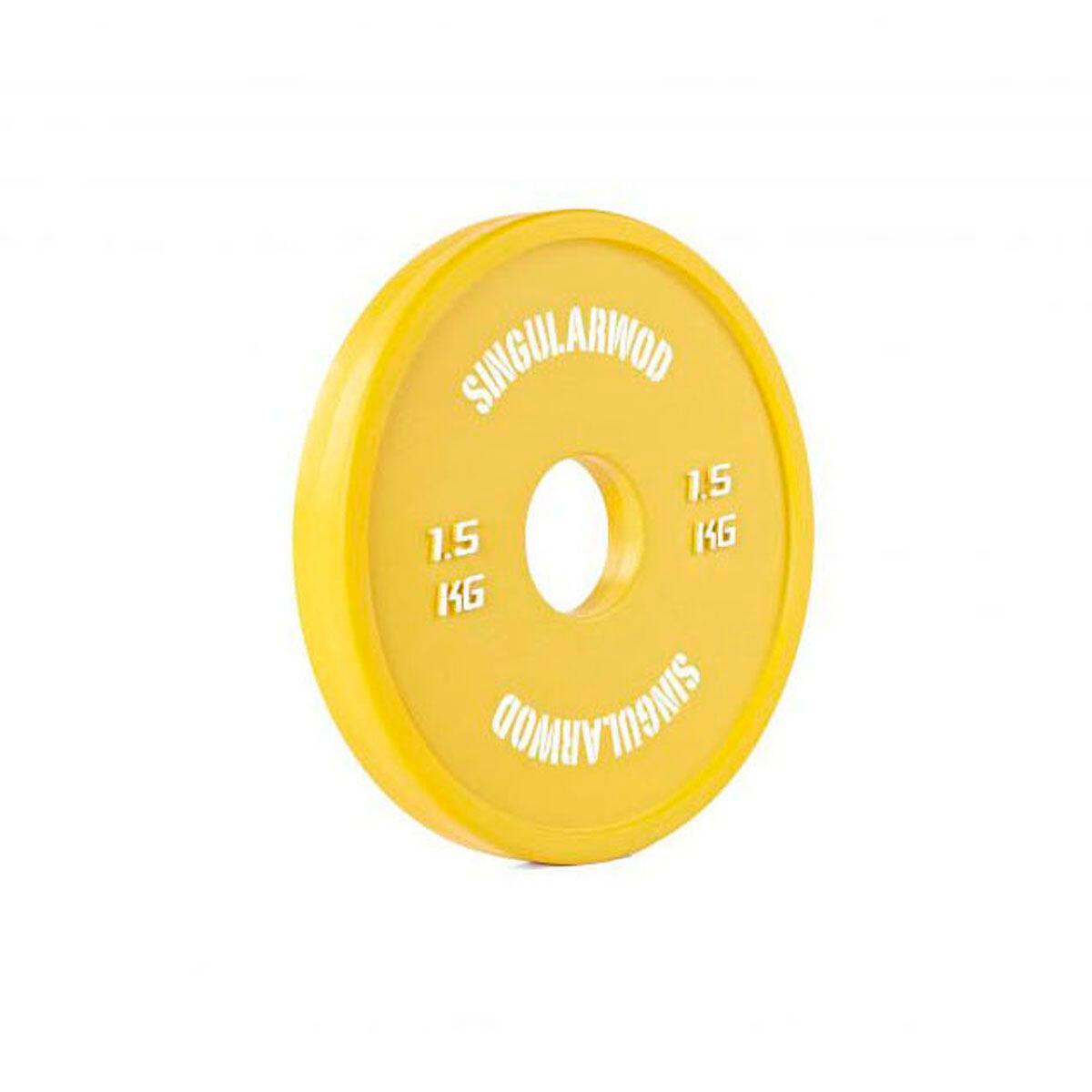Disco De Caucho Para Entrenamiento Funcional 1,5 Kg Amarillo 1/3