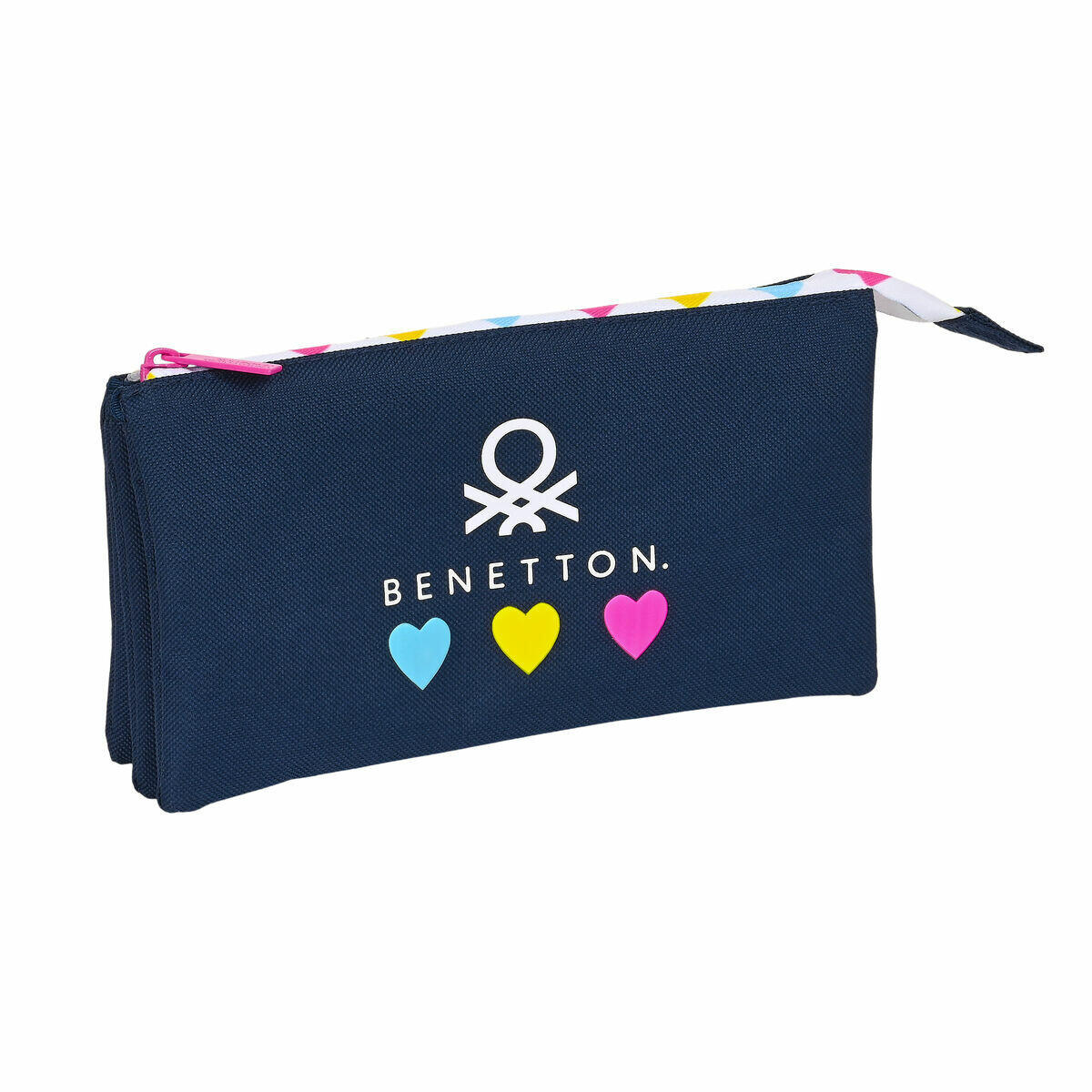 Benetton - Trousse Fourre-tout Triple Benetton Love Blue Marine - Sac De Voyage - Bleu - 600 Ml - Decathlon